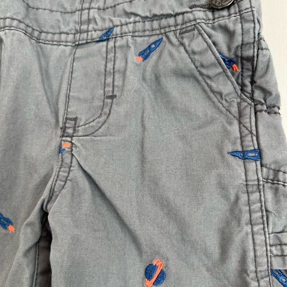 OshKosh B'gosh Space Theme AOP Classical Overalls Grey 6M Baby - Picture 4 of 6